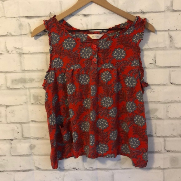 solo Tops - SOLO red floral crop